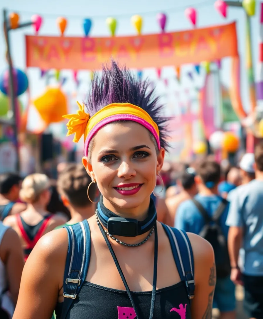 21 Headband Hairstyles Updo You'll Be Obsessed With - 21. Funky Mohawk with a Bright Headband