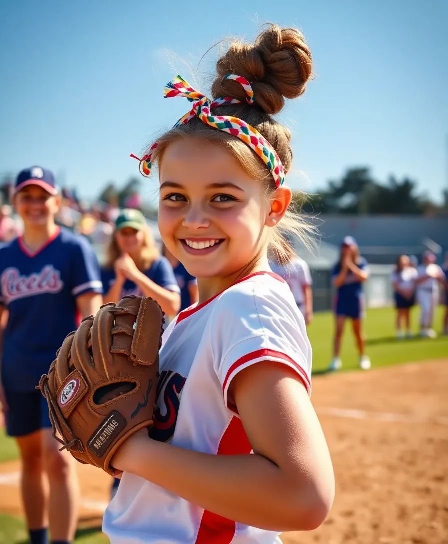 21 Amazing Cute Softball Hairstyles Ideas You Need to See - 21. High Bun with Headband