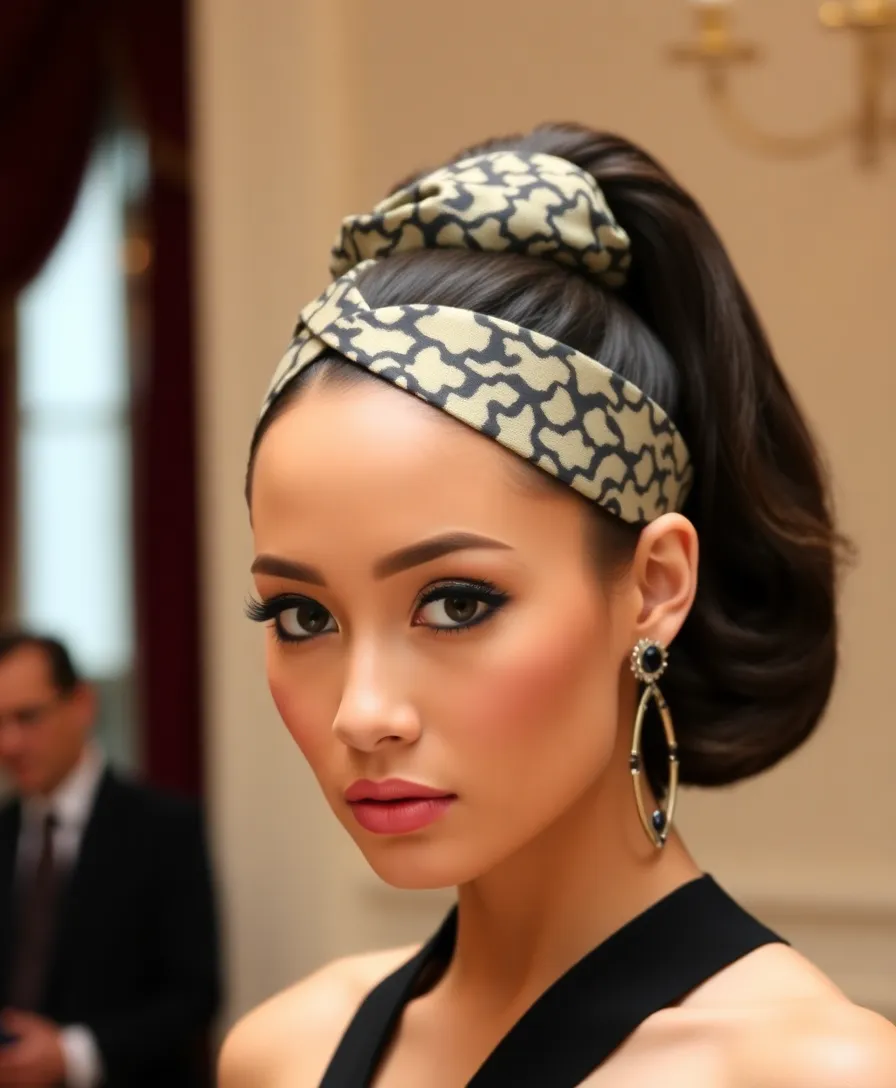 21 Stunning Headband Hairstyles Ideas You Will Love - 2. Sleek Ponytail with a Statement Headband