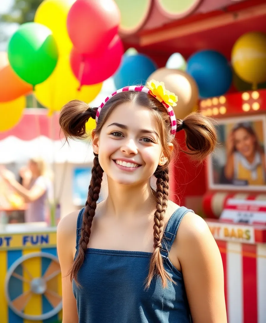 21 Stunning Headband Hairstyles Ideas You Will Love - 12. Fun Pigtails with a Colorful Headband