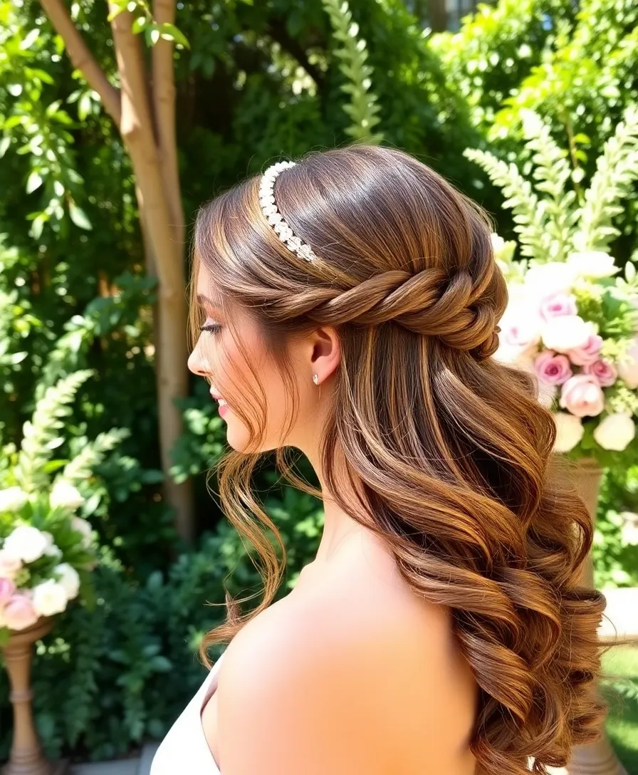 21 Stunning Headband Hairstyles Ideas You Will Love - 5. Twisted Half-Up Style with Beaded Headband