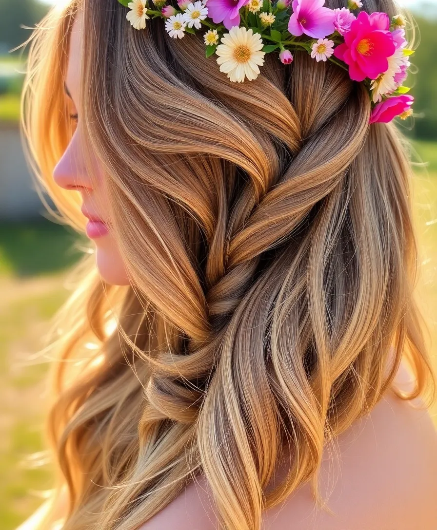 21 Stunning Headband Hairstyles Ideas You Will Love - 1. Bohemian Braids with Floral Headband