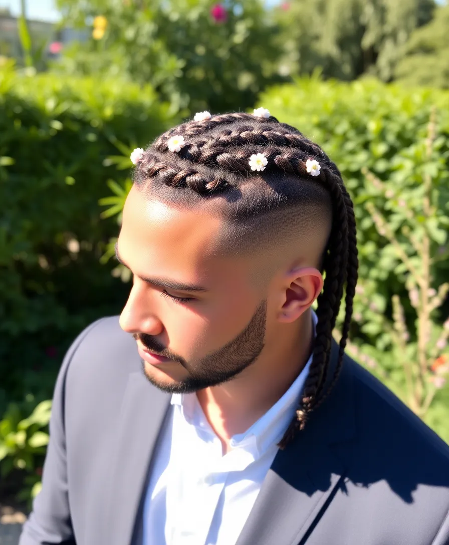 21 Beautiful Men's Long Hairstyles Ideas You Need to See - 4. The Braided Crown