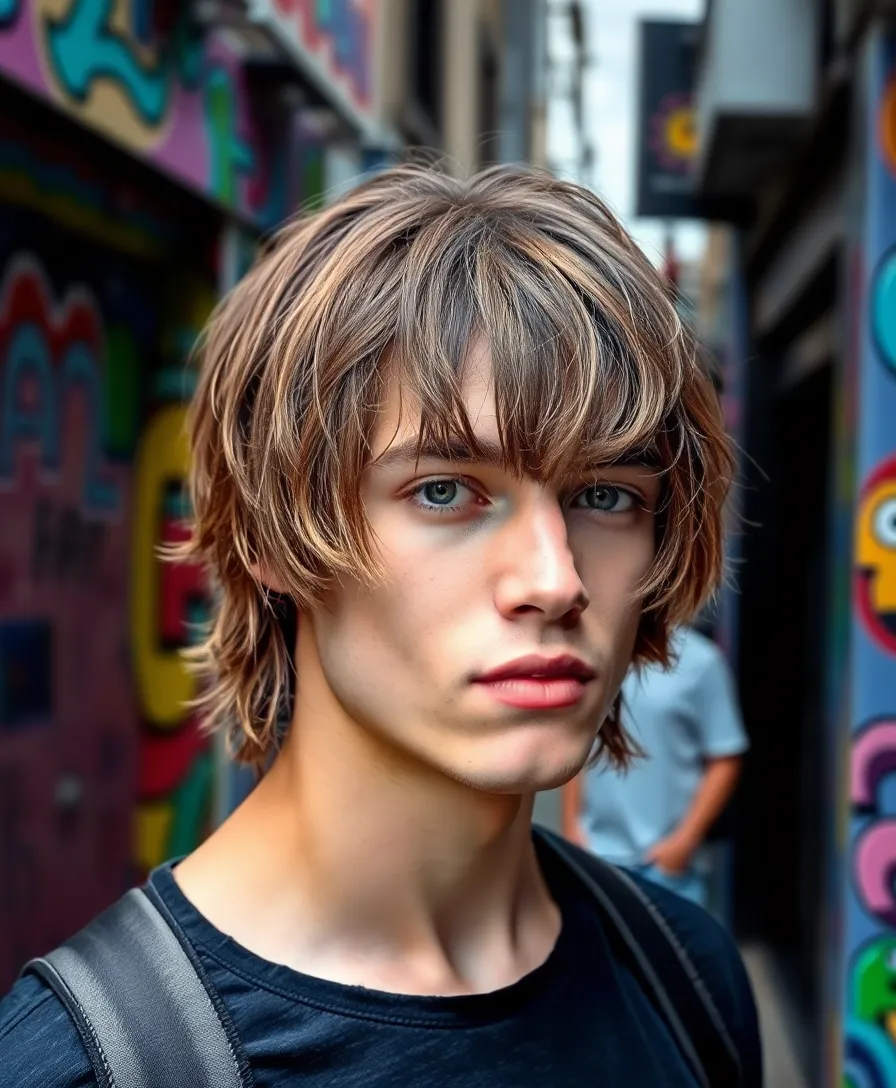 21 Beautiful Men's Long Hairstyles Ideas You Need to See - 13. The Long and Textured Fringe