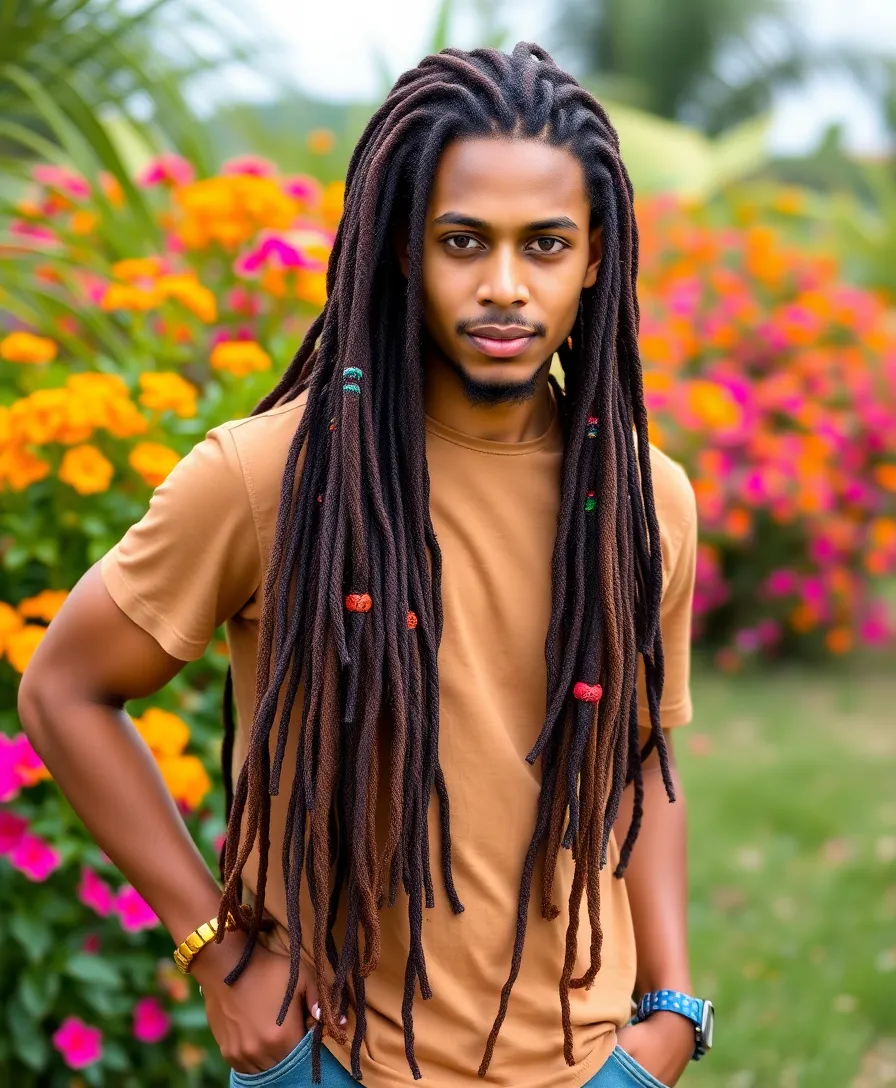 21 Beautiful Men's Long Hairstyles Ideas You Need to See - 20. The Long Dreadlocks