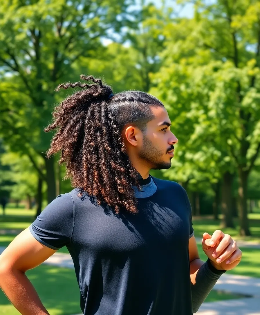 21 Beautiful Men's Long Hairstyles Ideas You Need to See - 14. The Long Curly Ponytail