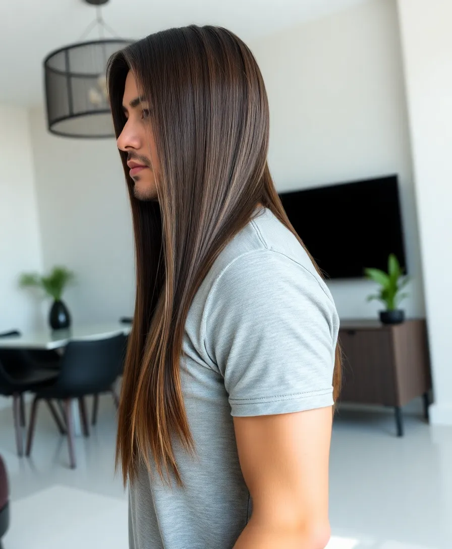 21 Beautiful Men's Long Hairstyles Ideas You Need to See - 16. The Long Straight Hair