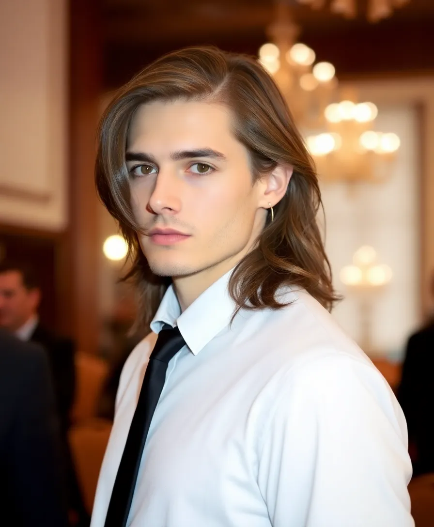 21 Beautiful Men's Long Hairstyles Ideas You Need to See - 15. The Long Side Swept Style