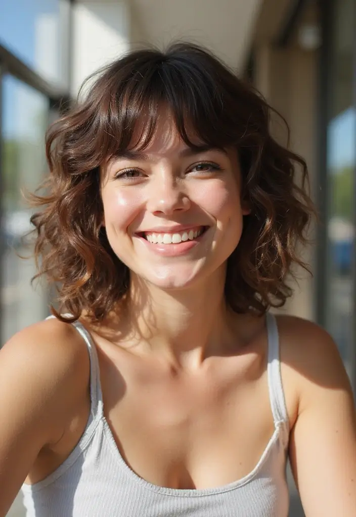 22 Cute Curly Hairstyles That Will Transform Your Look Instantly! - 19. Curly Bangs