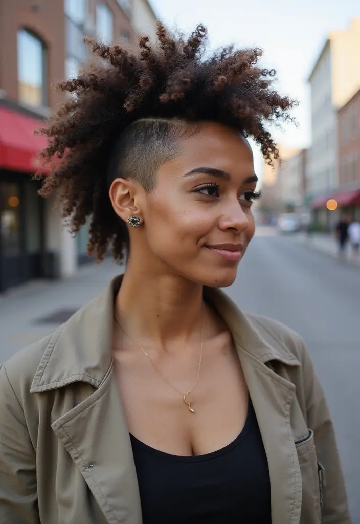 21 Stunning Hairstyles for Curly Hair That Will Turn Heads (You Won't Believe #14!) - 17. Curly Faux Hawk