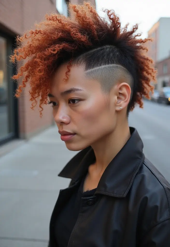 21 Stunning Hairstyles for Curly Hair That Will Turn Heads (You Won't Believe #14!) - 15. Curly Mohawk