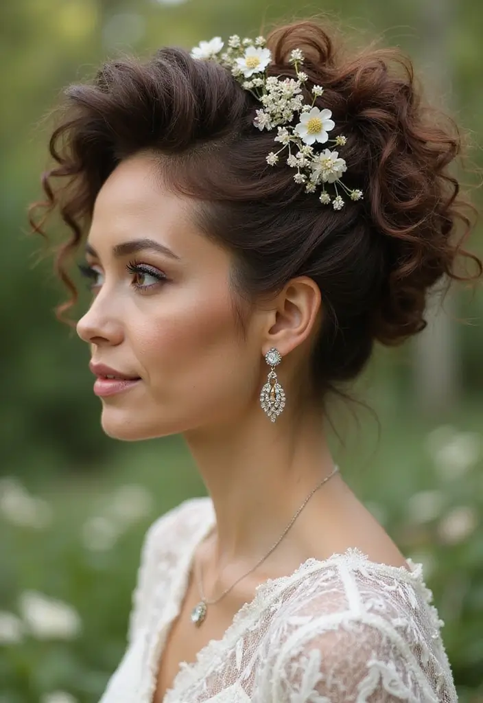 21 Stunning Hairstyles for Curly Hair That Will Turn Heads (You Won't Believe #14!) - 21. Curly Updo with Accessories