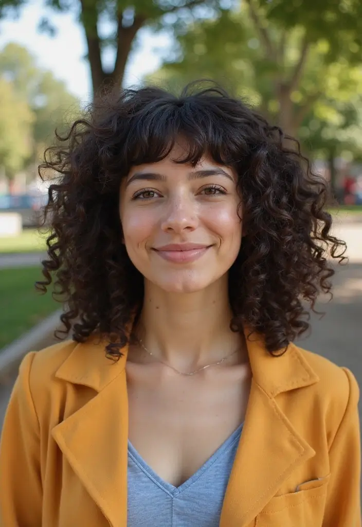 21 Stunning Hairstyles for Curly Hair That Will Turn Heads (You Won't Believe #14!) - 9. Curly Bangs