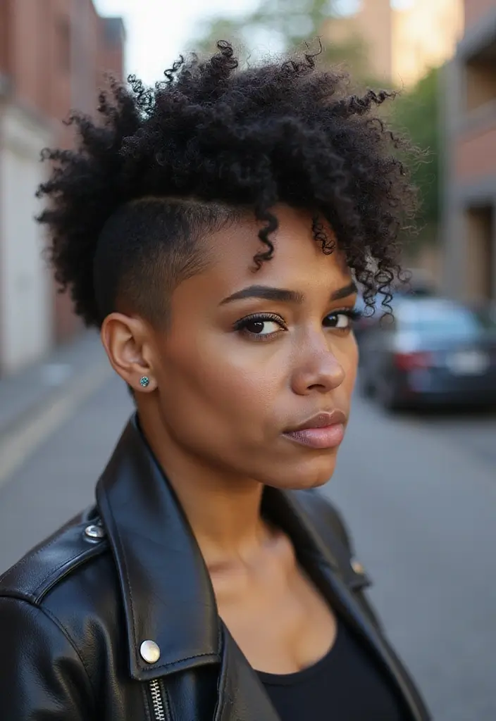 22 Short Curly Hairstyles That Will Make You the Center of Attention! - 11. The Curly Faux Hawk