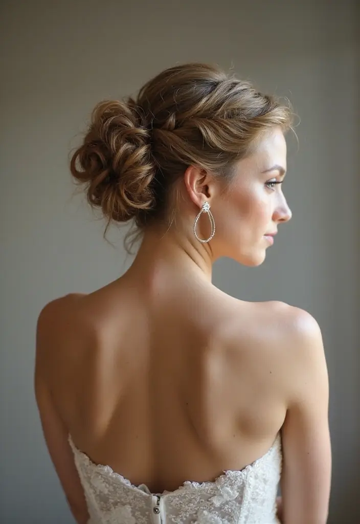 22 Short Curly Hairstyles That Will Make You the Center of Attention! - 21. The Curly Wedding Updo